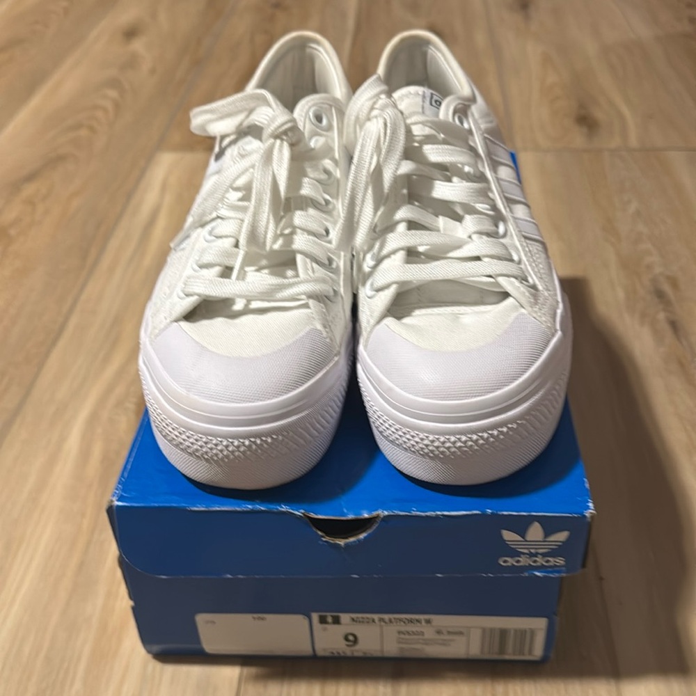 Adidas Nizza Platform White, Women’s Size 9, worn once